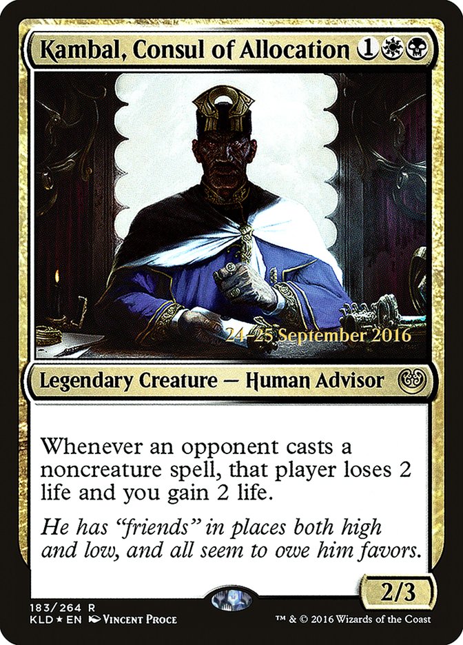 Kambal, Consul of Allocation [Kaladesh Prerelease Promos] | Good Games Morley
