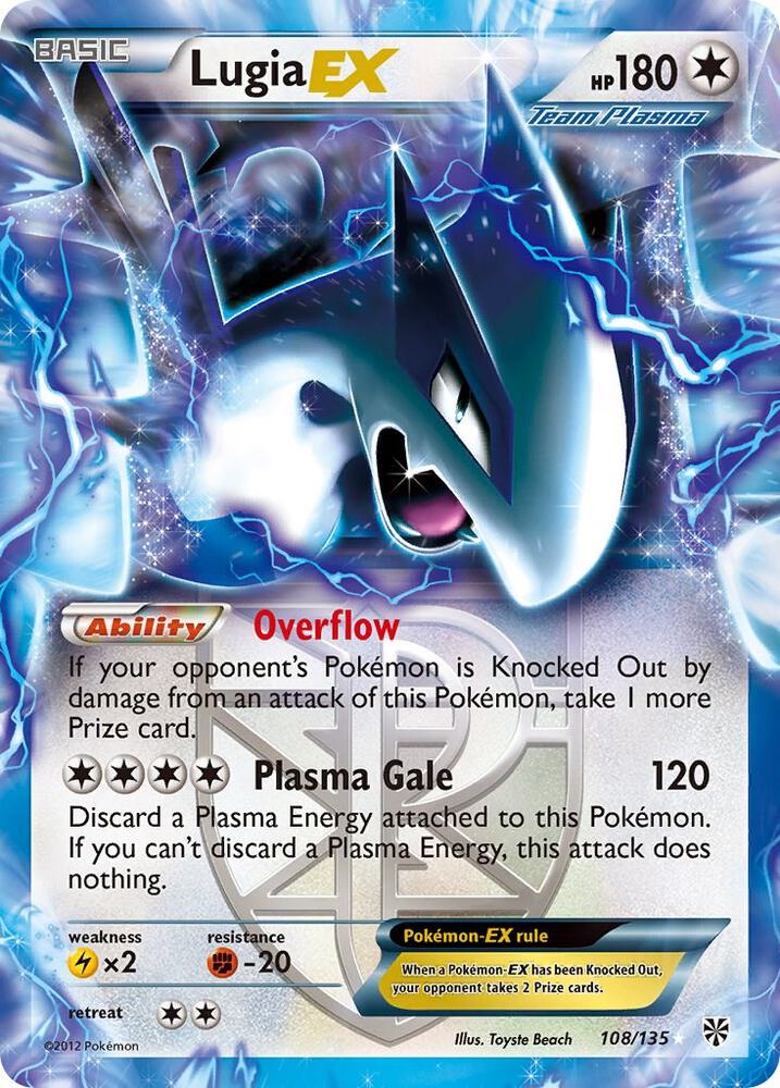 Lugia EX Team Plasma 108/135 (Plasma Storm)  - Holofoil | Good Games Morley