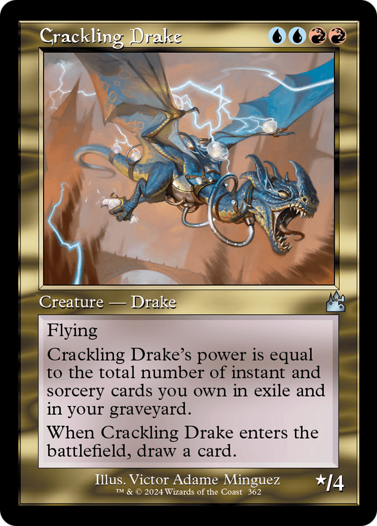 Crackling Drake (Retro Frame) [Ravnica Remastered] | Good Games Morley