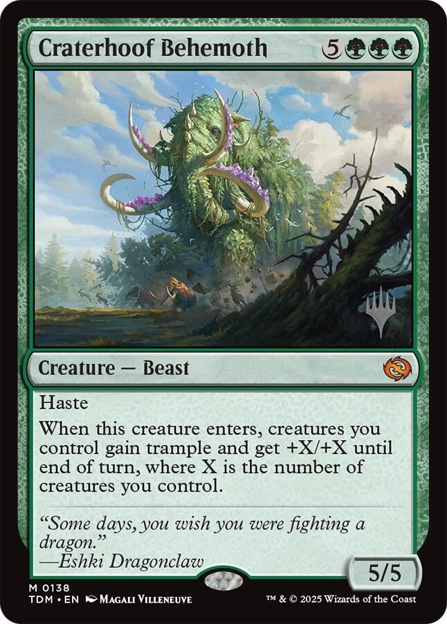 Craterhoof Behemoth 138 (Promo Pack: Tarkir: Dragonstorm)  | Good Games Morley