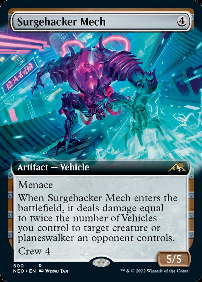 Surgehacker Mech (Extended Art) [Kamigawa: Neon Dynasty] | Good Games Morley