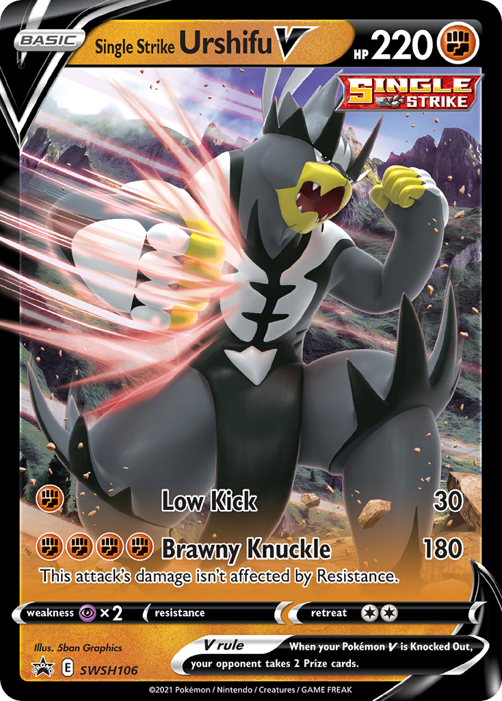 Single Strike Urshifu V (SWSH106) [Sword & Shield: Black Star Promos] | Good Games Morley