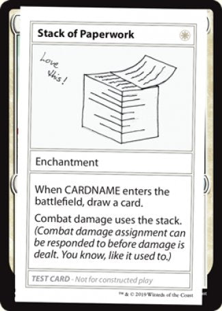 Stack of Paperwork (2021 Edition) [Mystery Booster Playtest Cards] | Good Games Morley
