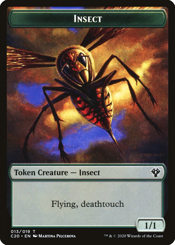 Spirit // Insect (013) Double-Sided Token [Commander 2020 Tokens] | Good Games Morley