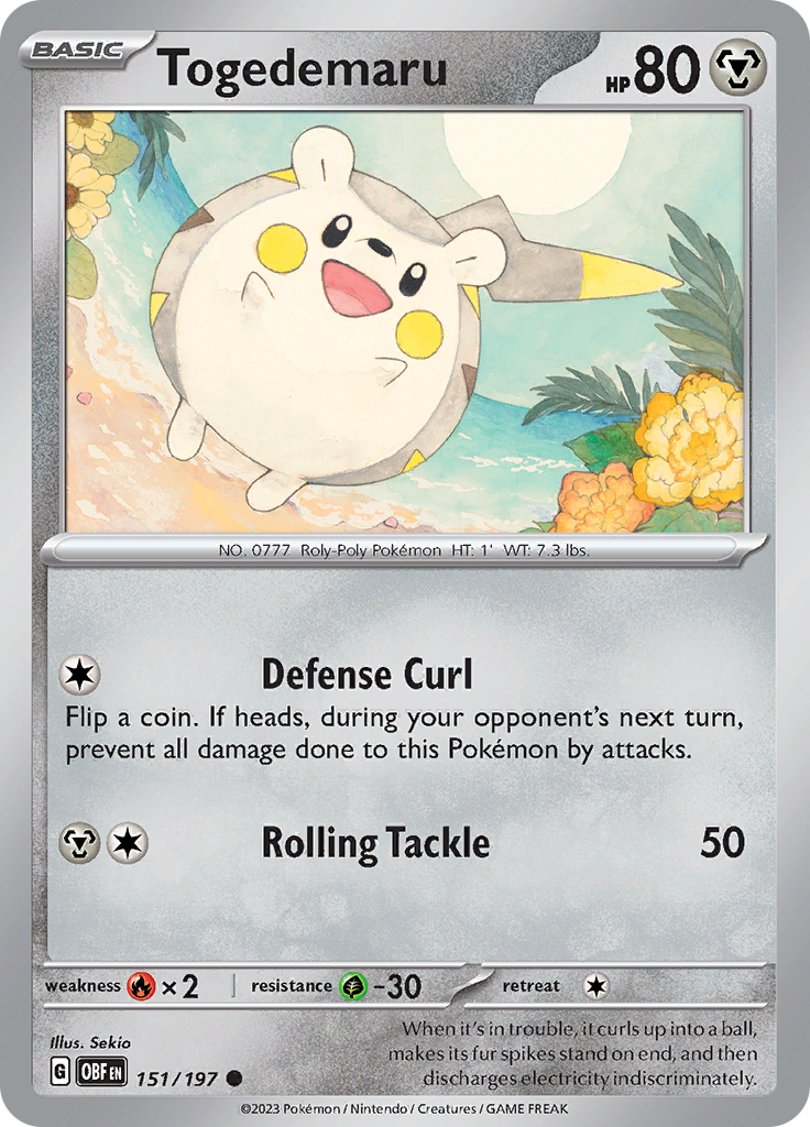 Togedemaru (151/197) [Scarlet & Violet: Obsidian Flames] | Good Games Morley