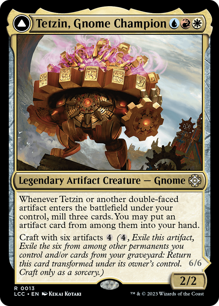Tetzin, Gnome Champion // The Golden-Gear Colossus [The Lost Caverns of Ixalan Commander] | Good Games Morley