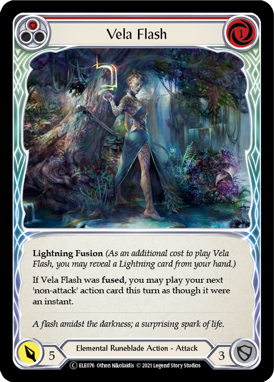 Vela Flash (Red) [U-ELE076] (Tales of Aria Unlimited)  Unlimited Rainbow Foil | Good Games Morley