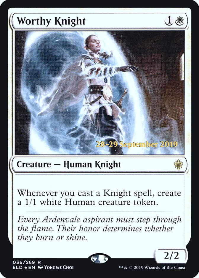 Worthy Knight [Throne of Eldraine Prerelease Promos] | Good Games Morley