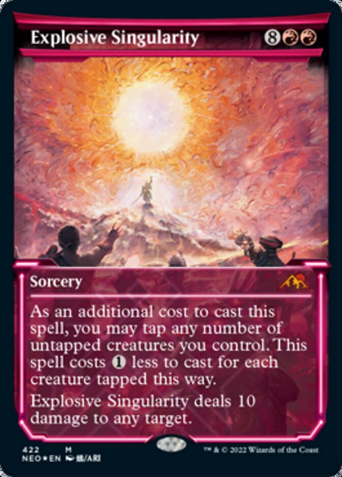 Explosive Singularity (Showcase) (Foil Etched) [Kamigawa: Neon Dynasty] | Good Games Morley