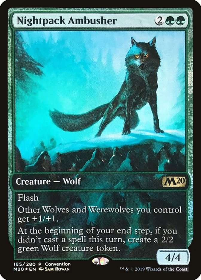 Nightpack Ambusher (Convention) (Full Art) [Core Set 2020 Promos] | Good Games Morley