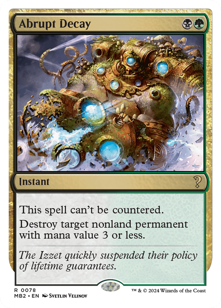 Abrupt Decay (White Border) [Mystery Booster 2] | Good Games Morley