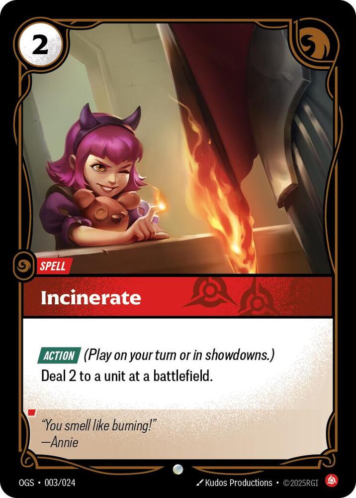 Incinerate 3/24 (Origins: Proving Grounds)  | Good Games Morley