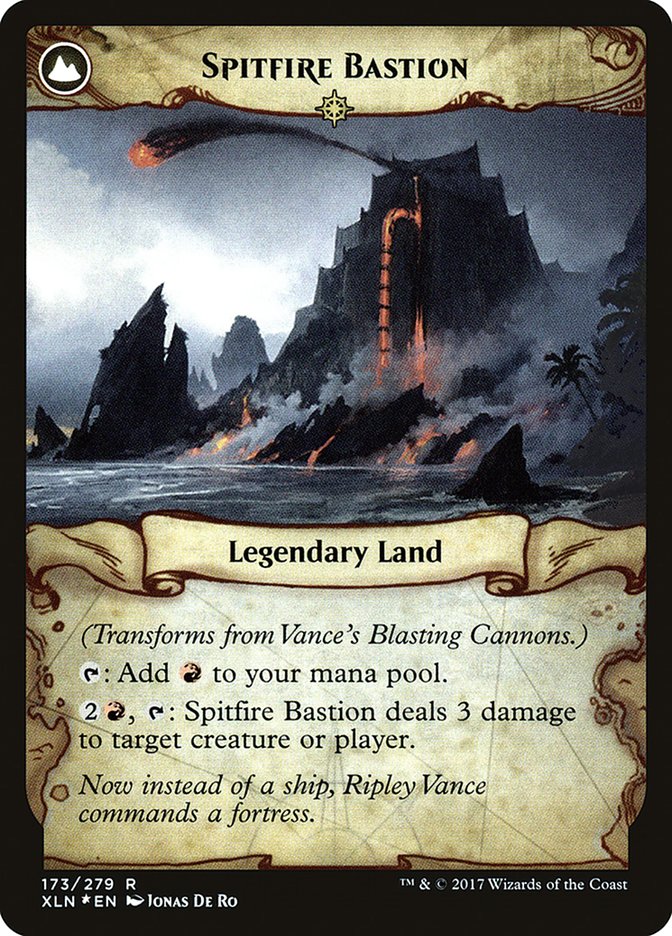 Vance's Blasting Cannons // Spitfire Bastion [Ixalan Prerelease Promos] | Good Games Morley