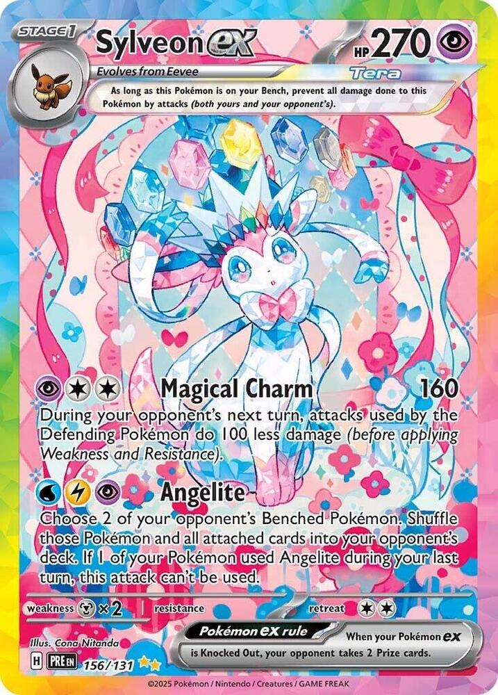 Sylveon ex (156/131) [Scarlet & Violet: Prismatic Evolutions] | Good Games Morley