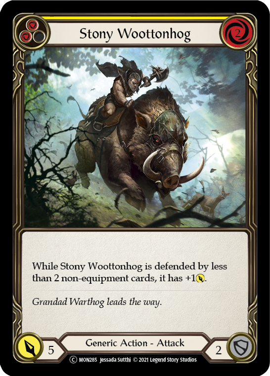 Stony Woottonhog (Yellow) [U-MON285-RF] (Monarch Unlimited)  Unlimited Rainbow Foil | Good Games Morley