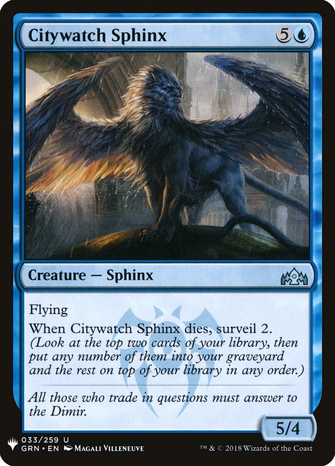 Citywatch Sphinx [Mystery Booster] | Good Games Morley