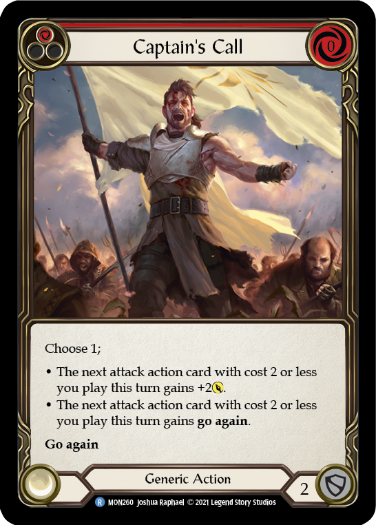 Captain's Call (Red) [MON260] (Monarch)  1st Edition Normal | Good Games Morley