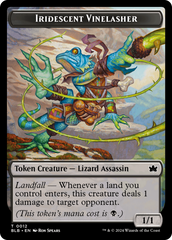 Fish // Iridescent Vinelasher Double-Sided Token [Bloomburrow Tokens] | Good Games Morley