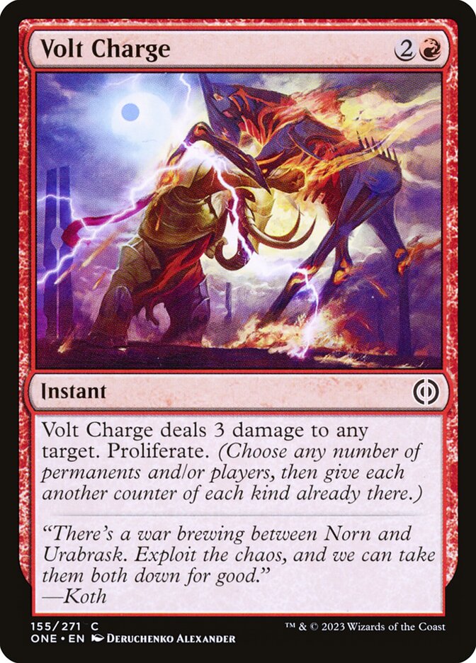 Volt Charge 155/271 (Phyrexia: All Will Be One)  - Foil | Good Games Morley