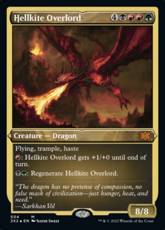 Hellkite Overlord (Foil Etched) [Double Masters 2022] | Good Games Morley