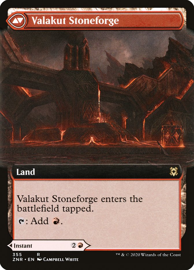 Valakut Awakening // Valakut Stoneforge (Extended Art) [Zendikar Rising] | Good Games Morley