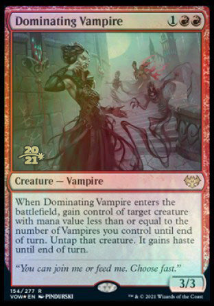 Dominating Vampire [Innistrad: Crimson Vow Prerelease Promos] | Good Games Morley