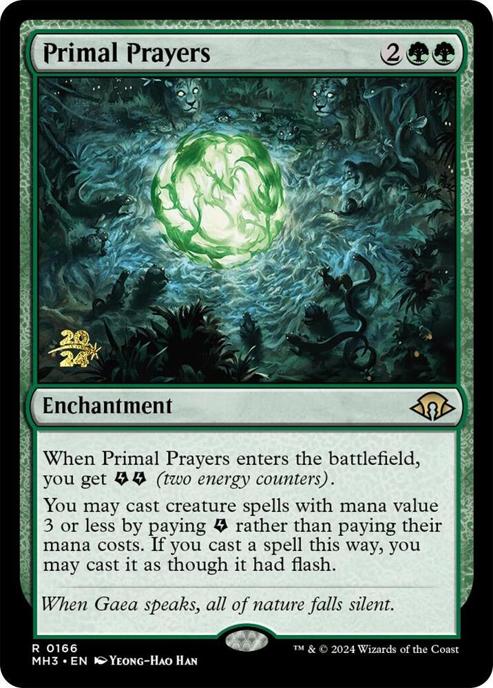 Primal Prayers 166s/90 (Prerelease Cards)  - Foil | Good Games Morley