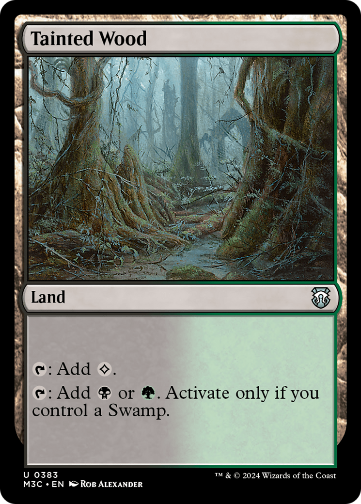 Tainted Wood (Ripple Foil) [Modern Horizons 3 Commander] | Good Games Morley