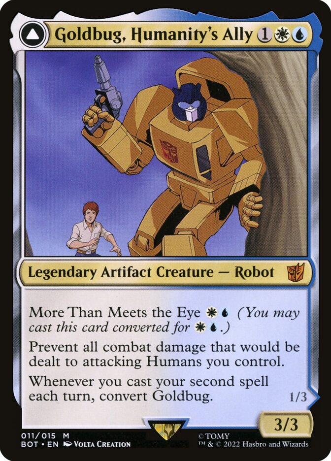 Goldbug, Humanity's Ally // Goldbug, Scrappy Scout 11 (Universes Beyond: Transformers)  | Good Games Morley