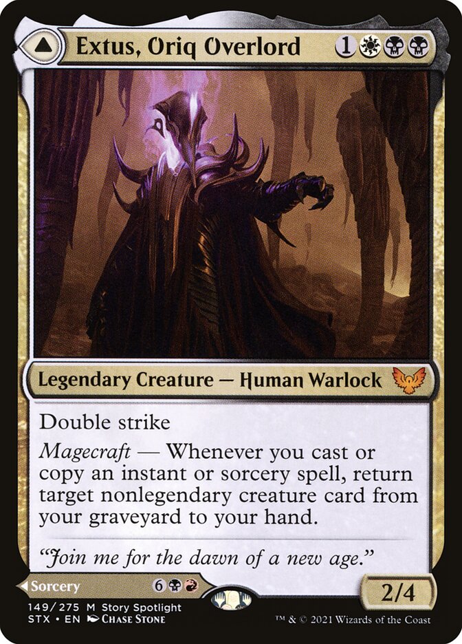 Extus, Oriq Overlord // Awaken the Blood Avatar 149/275 (Strixhaven: School of Mages)  - Foil | Good Games Morley