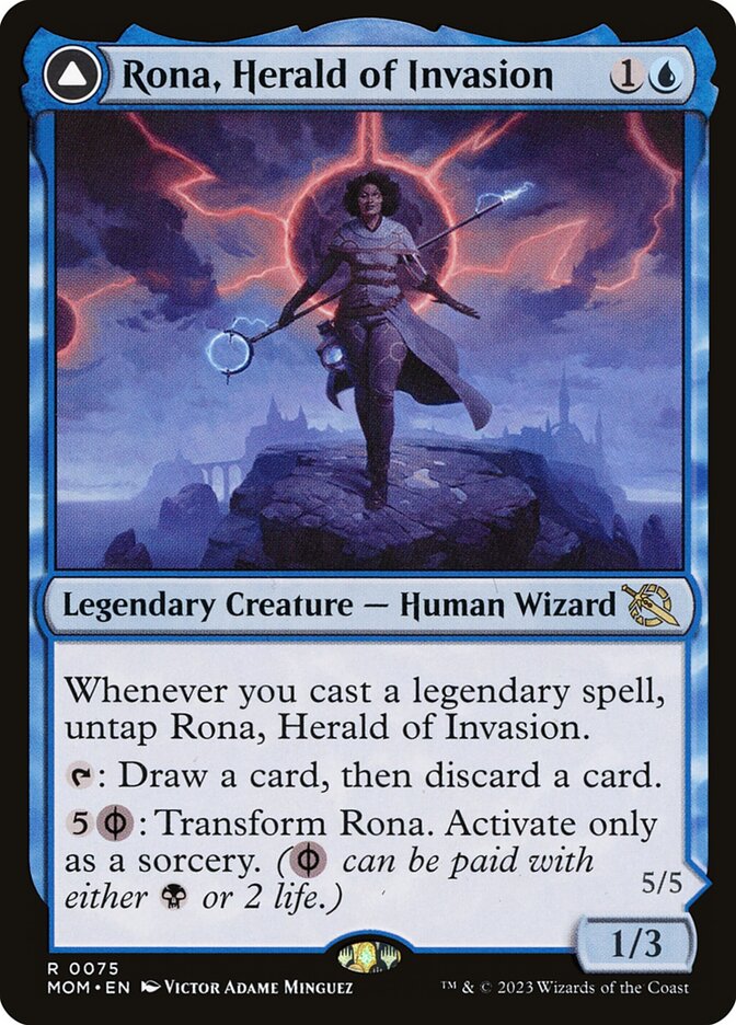 Rona, Herald of Invasion // Rona, Tolarian Obliterator 75 (March of the Machine)  | Good Games Morley