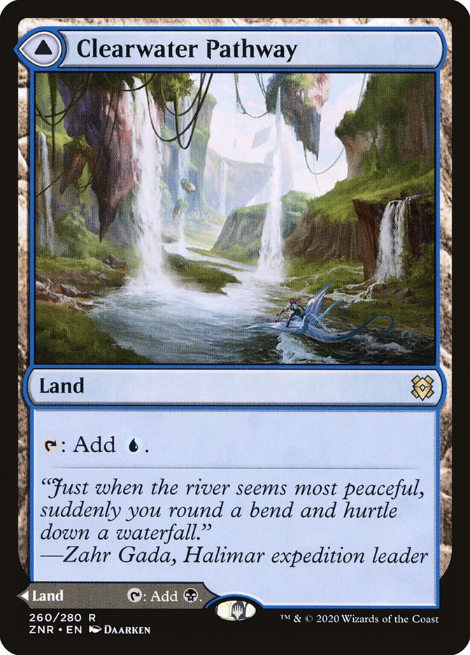 Clearwater Pathway // Murkwater Pathway 260 (Zendikar Rising)  - Foil | Good Games Morley