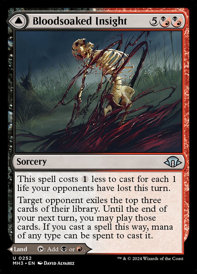 Bloodsoaked Insight // Sanguine Morass 252 (Modern Horizons 3)  | Good Games Morley