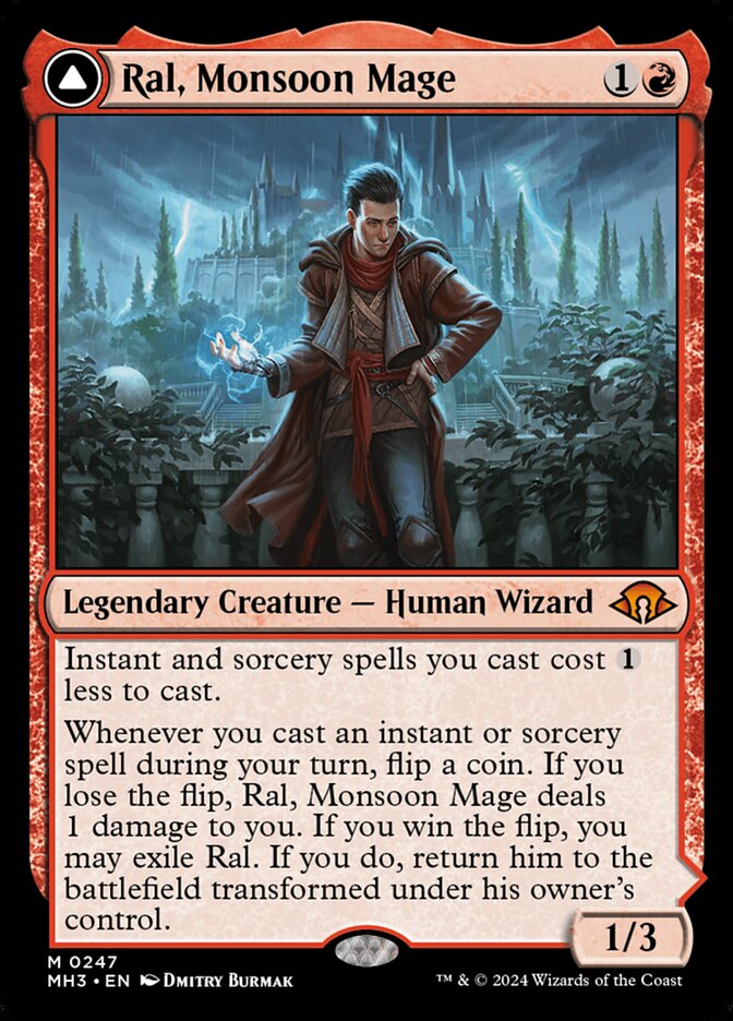 Ral, Monsoon Mage // Ral, Leyline Prodigy 247 (Modern Horizons 3)  | Good Games Morley