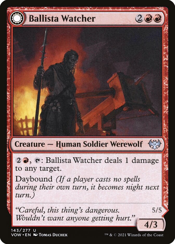 Ballista Watcher // Ballista Wielder 143/277 (Innistrad: Crimson Vow)  - Foil | Good Games Morley