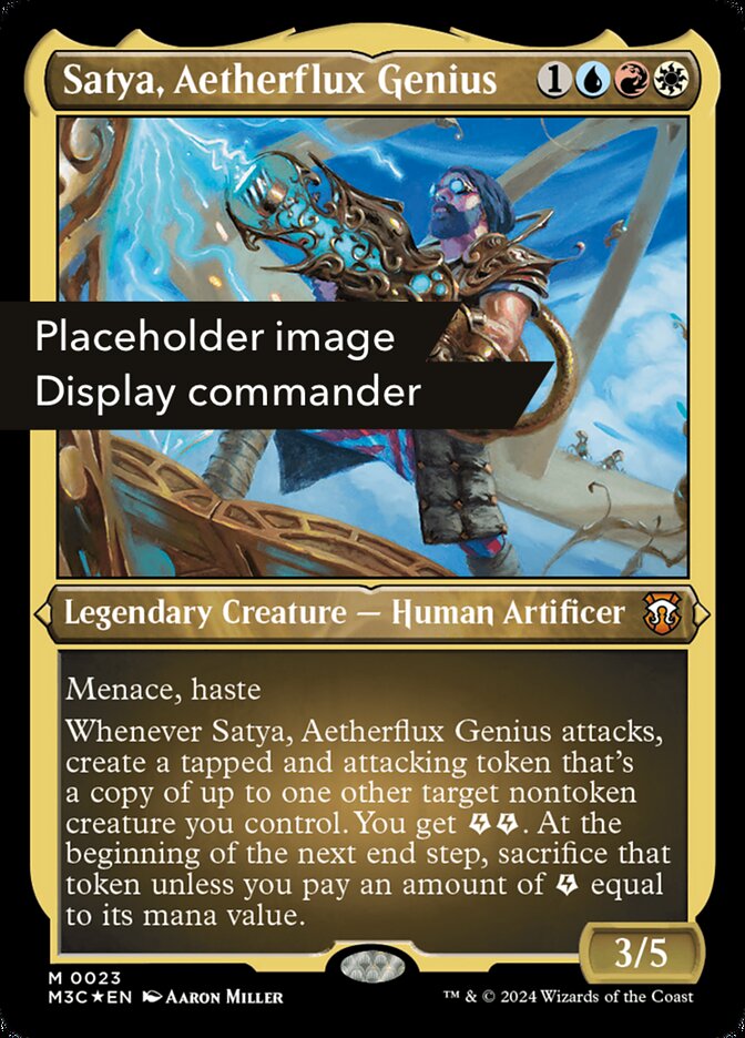 Satya Aetherflux Genius Display Commander Ripple Foil Thick Stock 150 (Commander: Modern Horizons 3)  - Foil | Good Games Morley