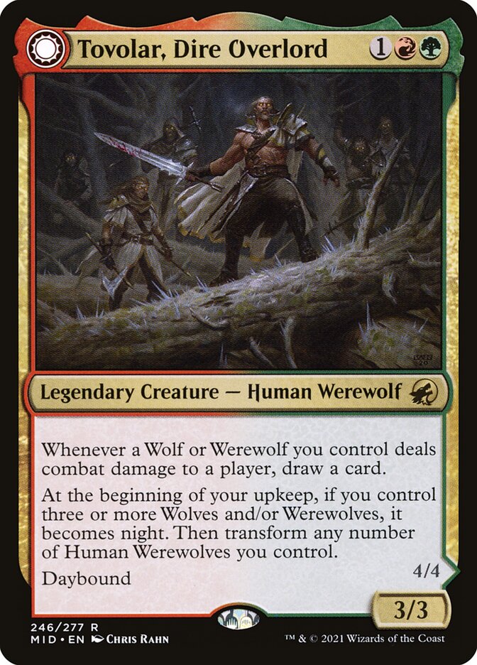 Tovolar, Dire Overlord // Tovolar, the Midnight Scourge 246 (Innistrad: Midnight Hunt)  | Good Games Morley
