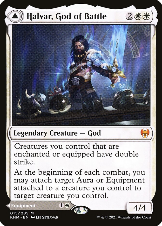 Halvar, God of Battle // Sword of the Realms 15 (Kaldheim)  - Foil | Good Games Morley