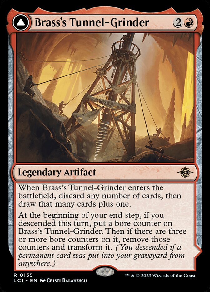 Brass's Tunnel-Grinder // Tecutlan, the Searing Rift 135/291 (The Lost Caverns of Ixalan)  - Foil | Good Games Morley