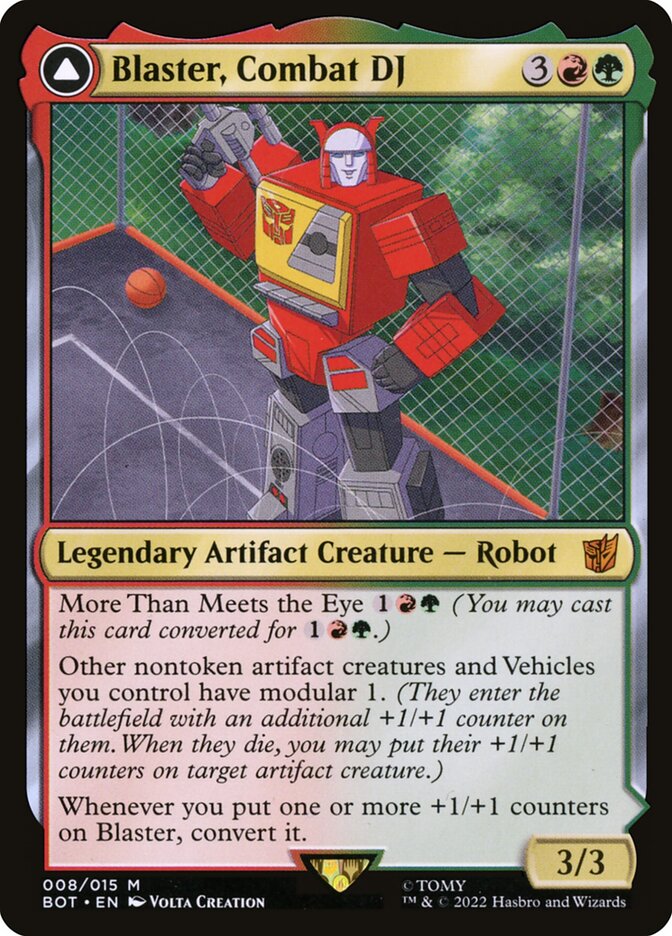 Blaster, Combat DJ // Blaster, Morale Booster 8 (Universes Beyond: Transformers)  | Good Games Morley
