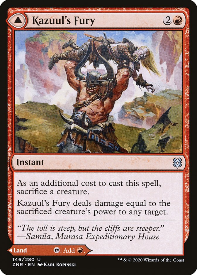 Kazuul's Fury // Kazuul's Cliffs 146/280 (Zendikar Rising)  | Good Games Morley