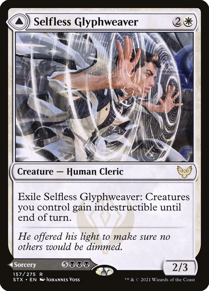 Selfless Glyphweaver // Deadly Vanity 157 (Strixhaven: School of Mages)  - Foil | Good Games Morley