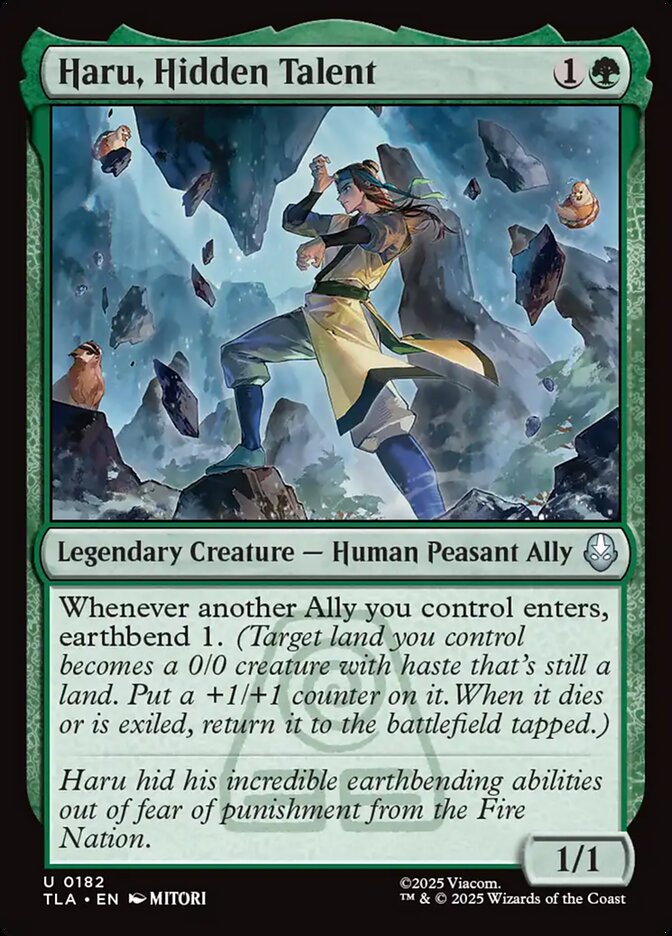 Haru, Hidden Talent 182/286 (Avatar: The Last Airbender)  - Foil | Good Games Morley