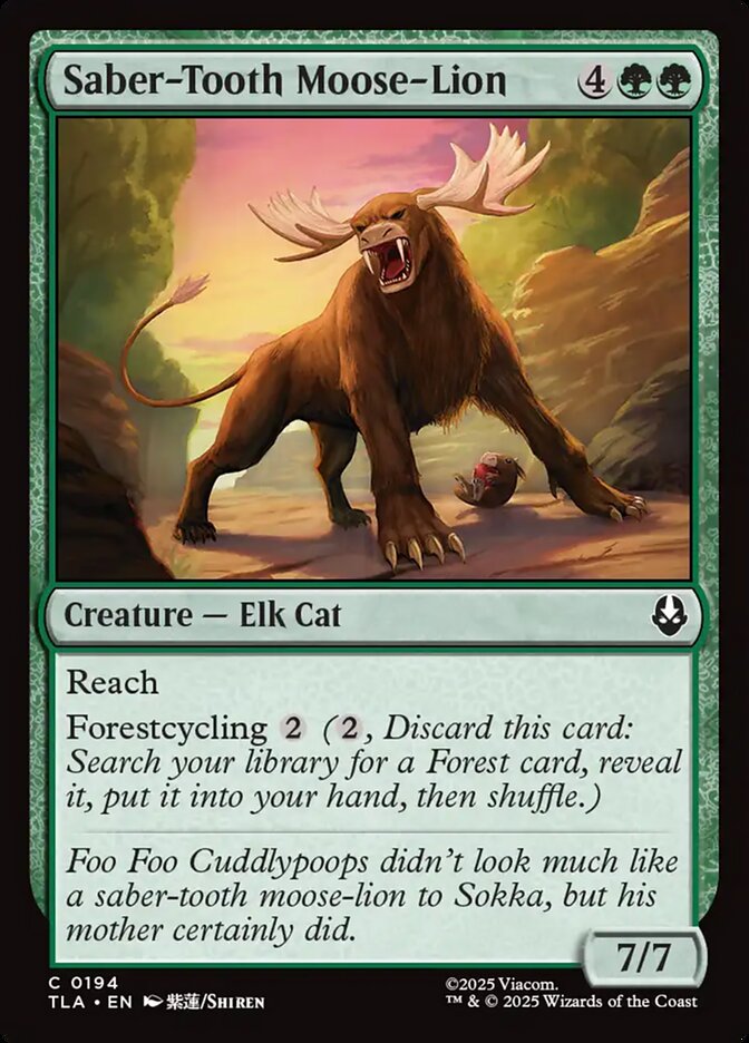 Saber-Tooth Moose-Lion 194/286 (Avatar: The Last Airbender)  | Good Games Morley