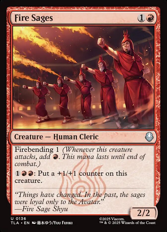 Fire Sages 136/286 (Avatar: The Last Airbender)  | Good Games Morley