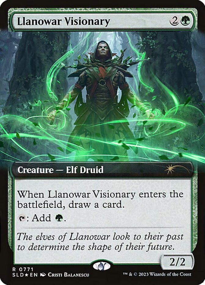 Llanowar Visionary 771 (Secret Lair Drop Series)  - Extended Art Foil | Good Games Morley