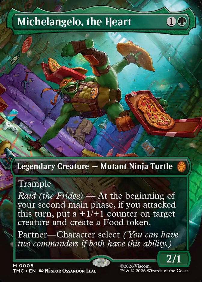 Michelangelo the Heart  5 (Commander: Teenage Mutant Ninja Turtles)  - Foil | Good Games Morley