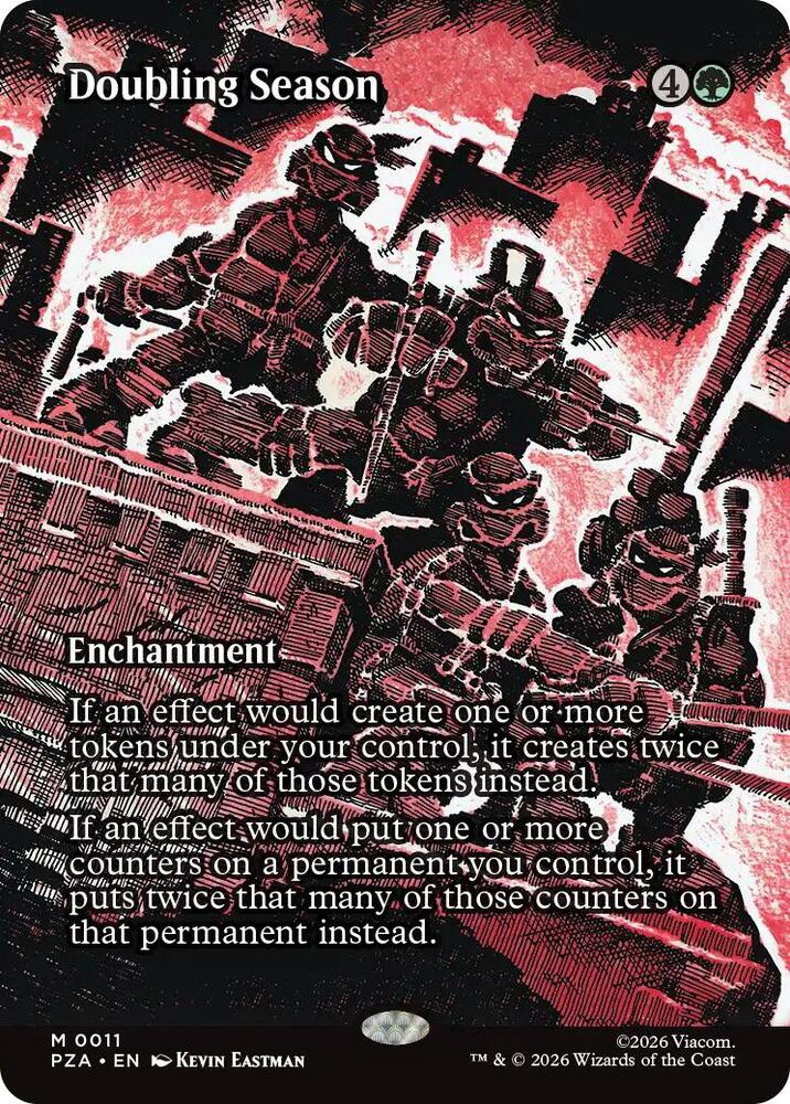 Doubling Season Borderless 11 (Teenage Mutant Ninja Turtles Source Material)  - Borderless | Good Games Morley