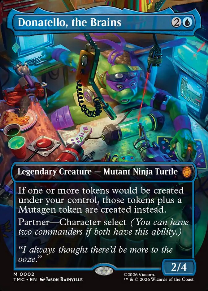 Donatello the Brains 0002 Borderless 2 (Commander: Teenage Mutant Ninja Turtles)  - Foil | Good Games Morley
