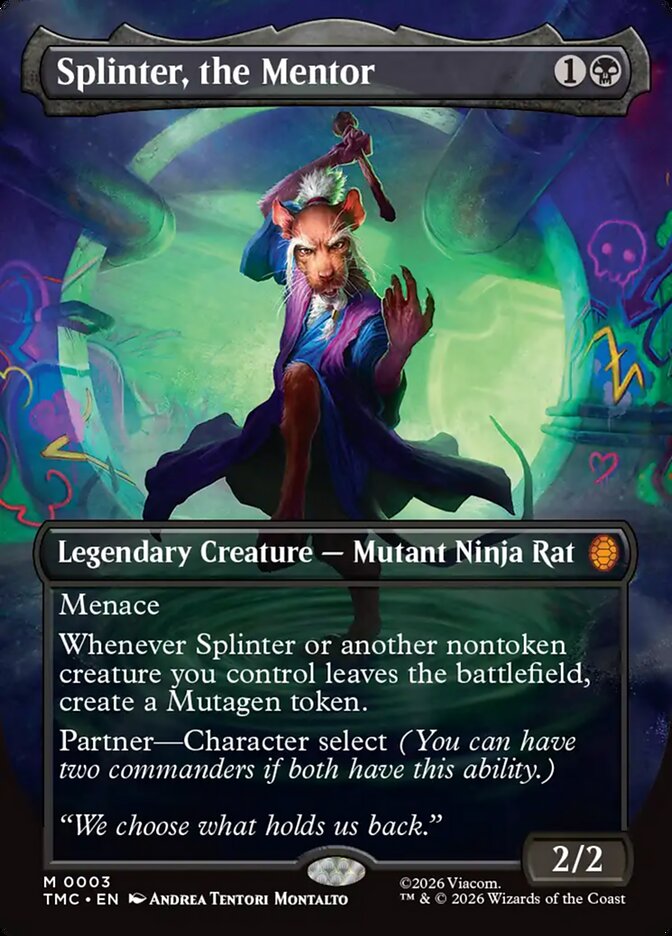 Splinter the Mentor 0003 Borderless 3 (Commander: Teenage Mutant Ninja Turtles)  | Good Games Morley